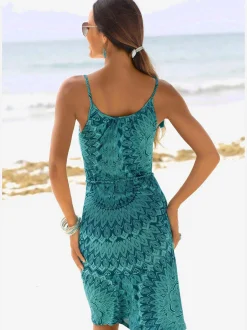 Robe de plage encolure ronde dégagée