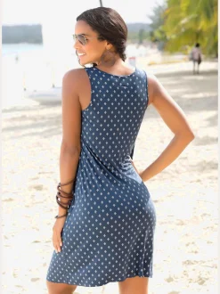 Robe de plage imprimé graphique