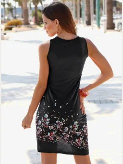 Robe de plage robe d'été imprimée sans manches
