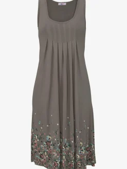Robe de plage robe d'été imprimée sans manches