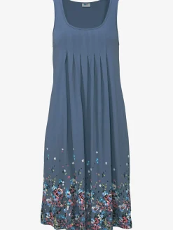 Robe de plage robe d'été imprimée sans manches