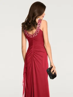 Robe de soirée élégant, empiècement tendance