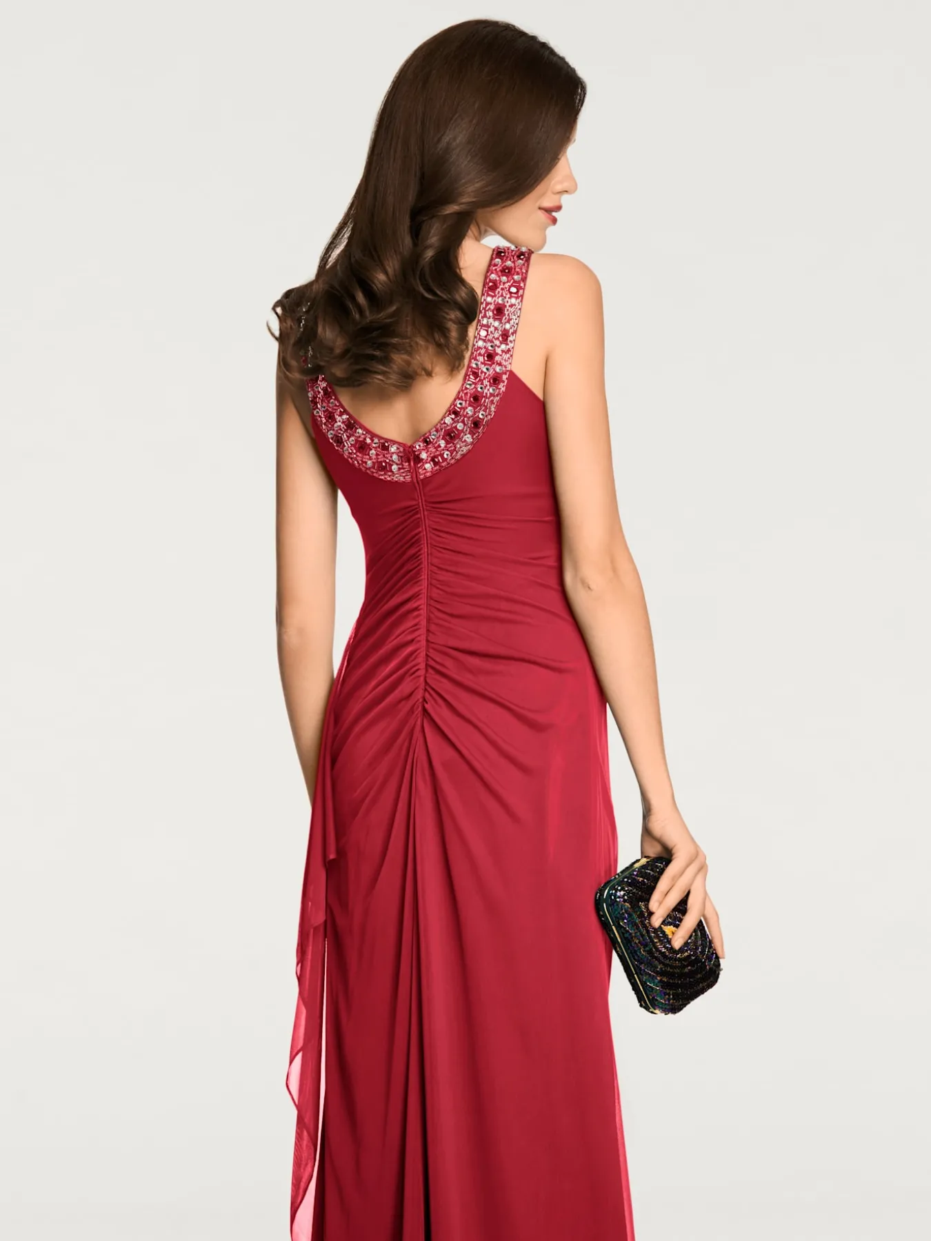 Robe de soirée élégant, empiècement tendance