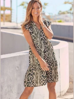 Robe d'été belle encolure en v