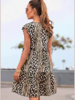Robe d'été belle encolure en v