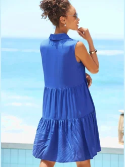 Robe d'été col chemisier tendance