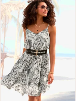Robe d'été encolure en v dégagée