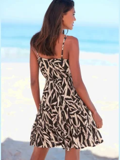 Robe d'été encolure en v dégagée
