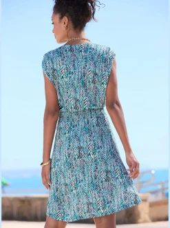 Robe d'été encolure en v dégagée