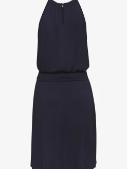Robe d'été encolure haute froncée