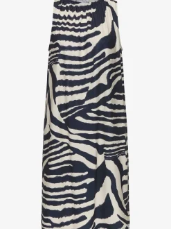 Robe d'été encolure haute volantée