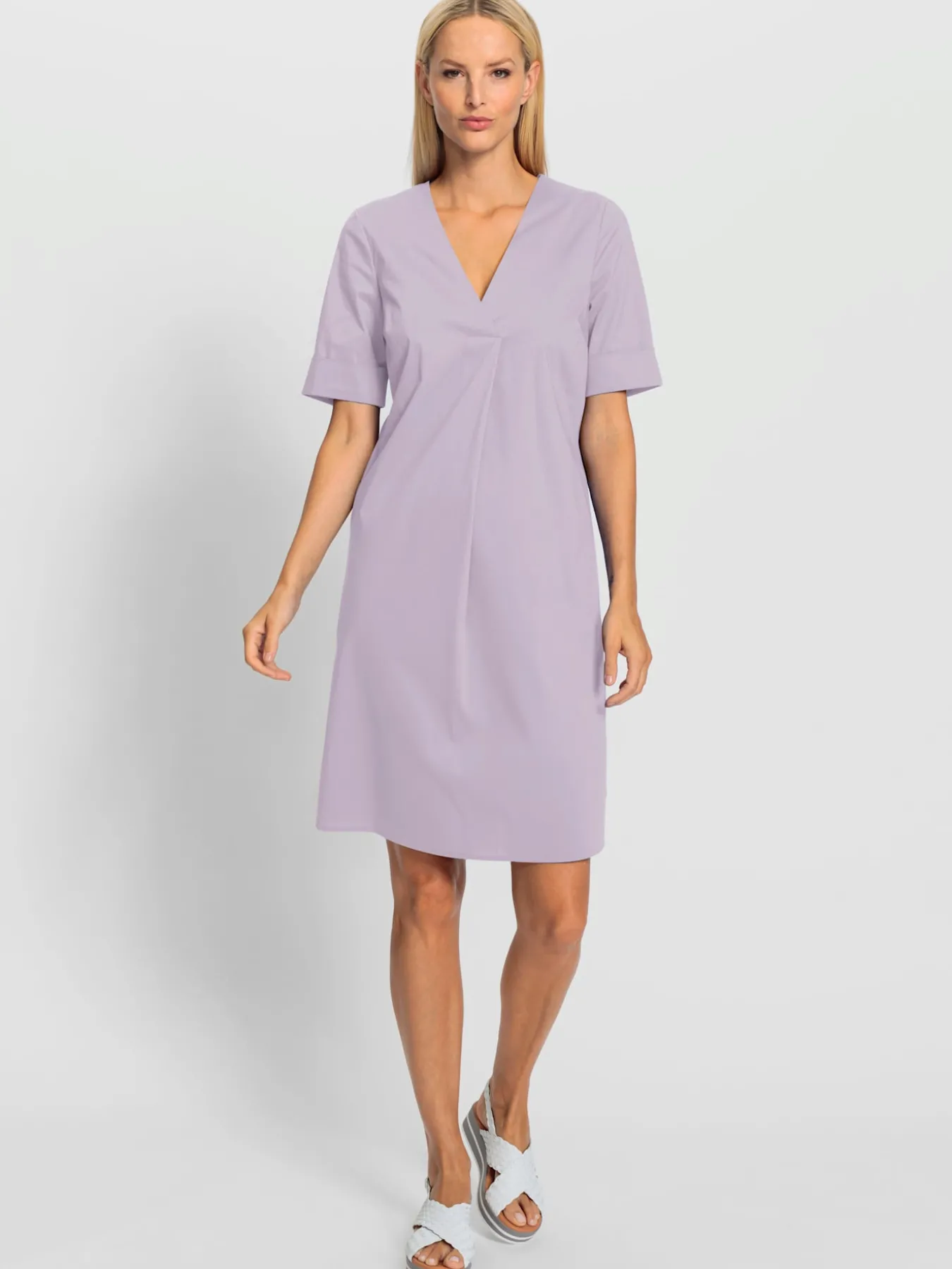 Robe d'été manches à revers fixe