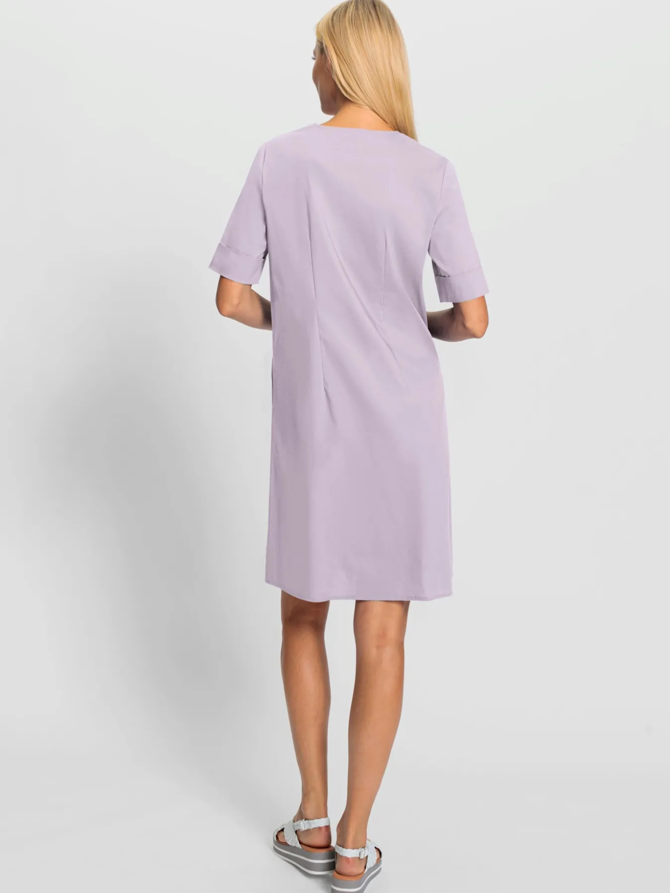 Robe d'été manches à revers fixe