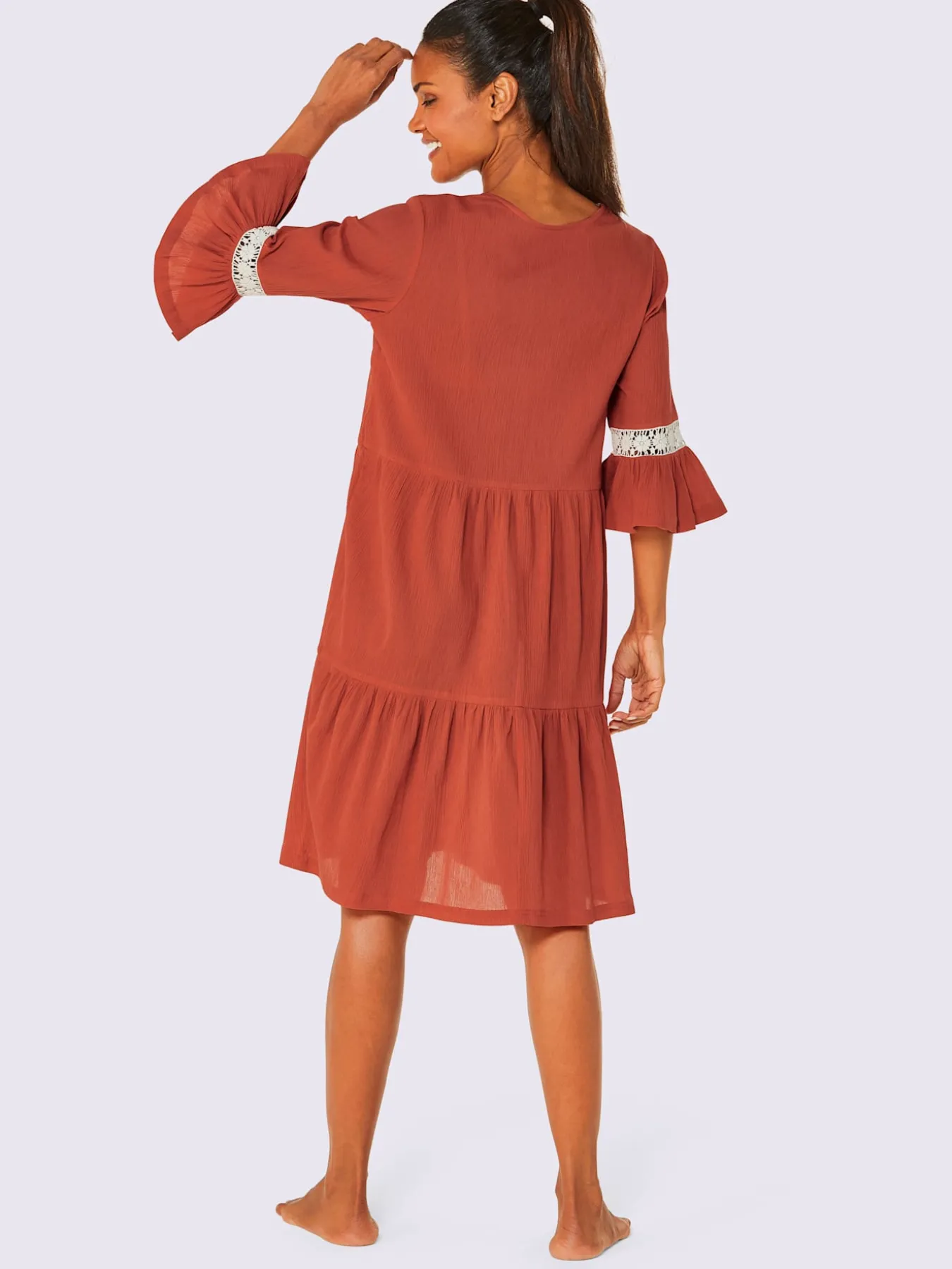 Robe d'été qualité froissée, repassage superflu