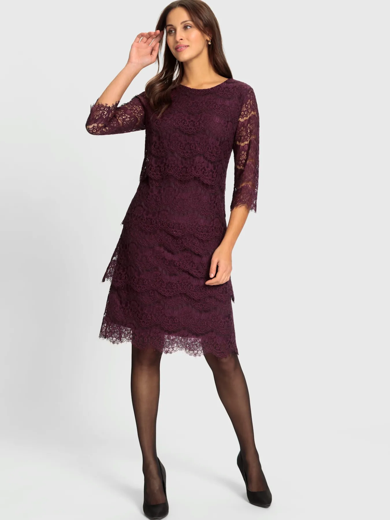 Robe en dentelle dentelle élastique