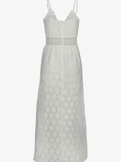 Robe en dentelle encolure en v dégagée