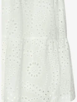 Robe en dentelle robe d'été à encolure ronde haute