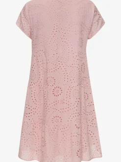 Robe en dentelle robe d'été à encolure ronde haute