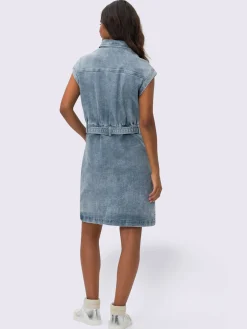 Robe en jean coutures de séparation