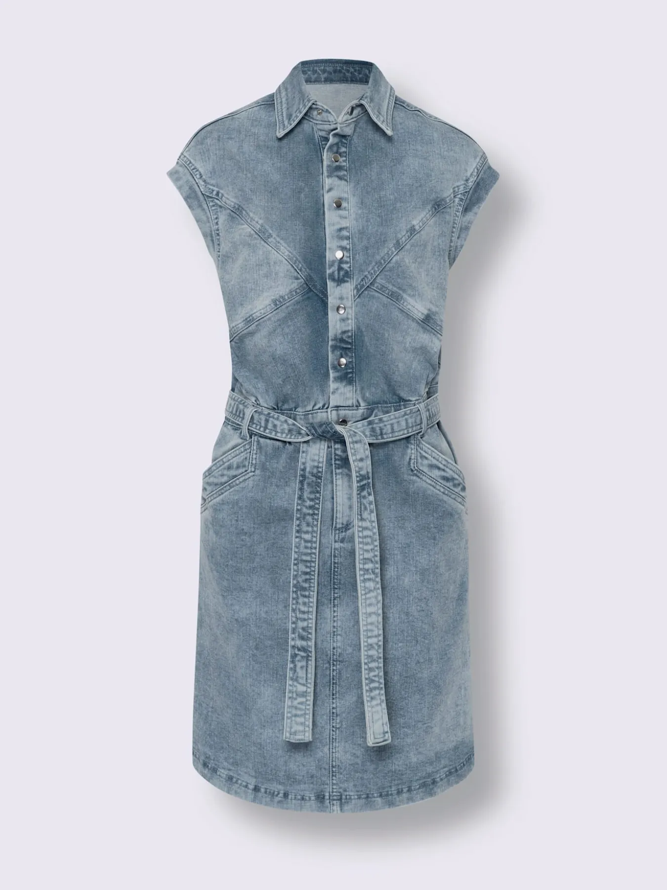 Robe en jean coutures de séparation
