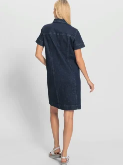 Robe en jean poches plaquées spacieuses
