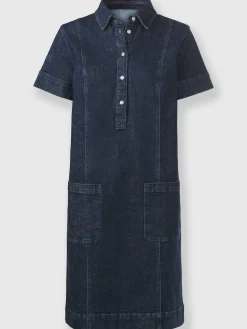 Robe en jean poches plaquées spacieuses