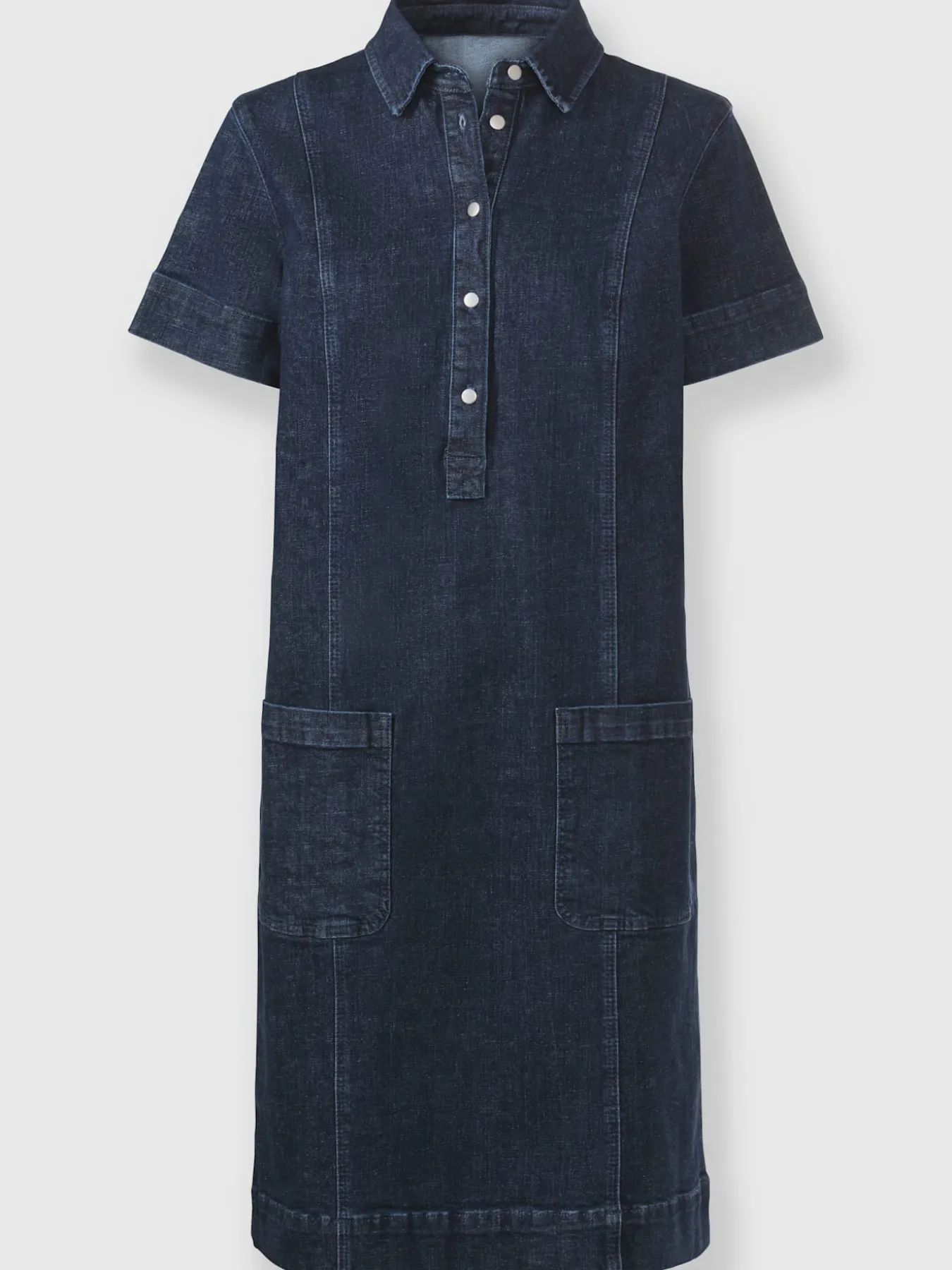 Robe en jean poches plaquées spacieuses