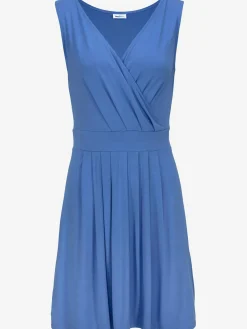 Robe en jersey avec encolure cache-cœur