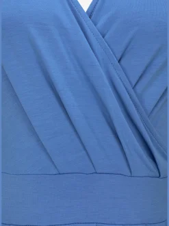 Robe en jersey avec encolure cache-cœur