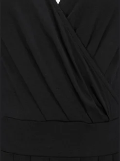Robe en jersey avec encolure cache-cœur