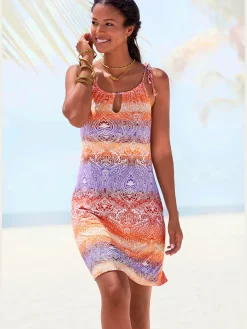 Robe en jersey bretelles tressées