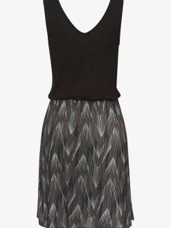 Robe en jersey col v devant et au dos