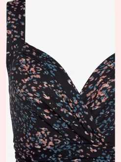 Robe en jersey col v effet cache-cœur