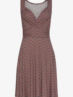 Robe en jersey col v effet cache-cœur