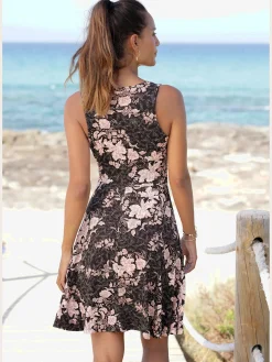 Robe en jersey col v effet cache-cœur