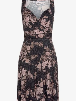 Robe en jersey col v effet cache-cœur