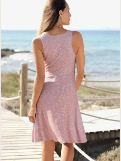 Robe en jersey col v effet cache-cœur