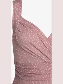 Robe en jersey col v effet cache-cœur