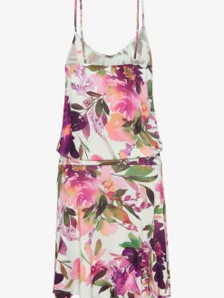 Robe en jersey col v légèrement froncé