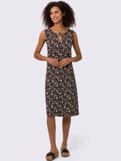 Robe en jersey découpe raffinée à l'encolure