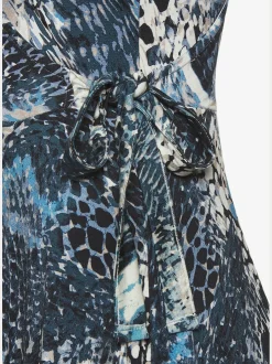 Robe en jersey encolure en v dégagée, effet cache-cœur