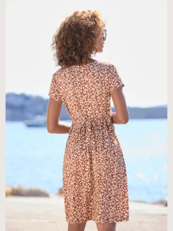 Robe en jersey encolure en v dégagée