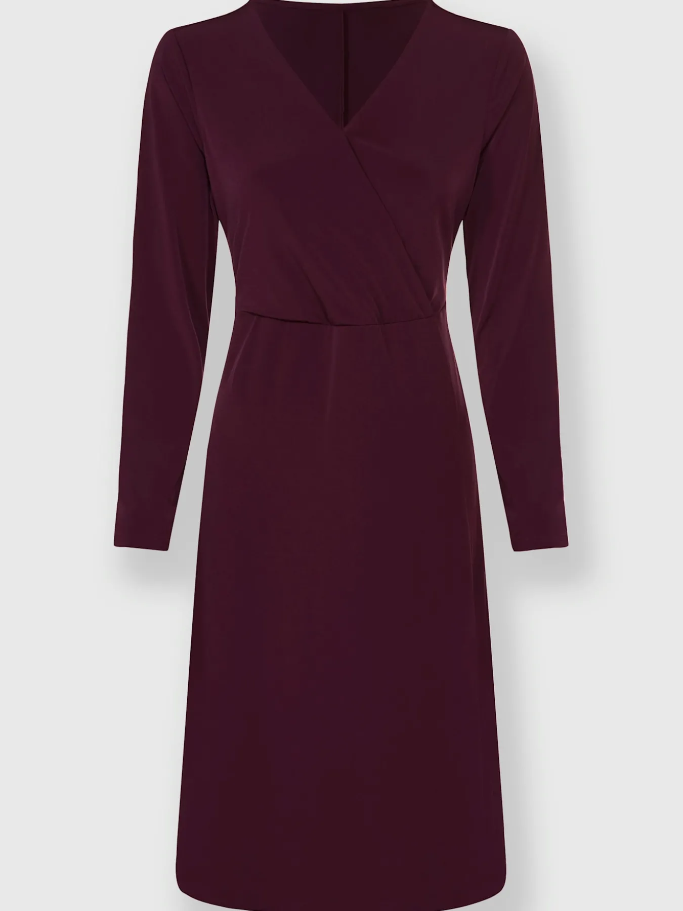 Robe en jersey encolure en v chevauchante