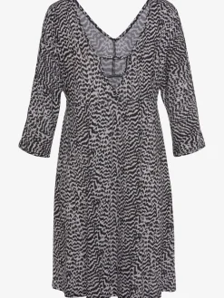 Robe en jersey encolure en v dégagée devant et au dos