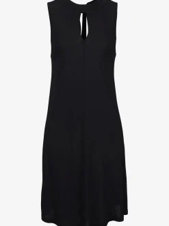 Robe en jersey encolure haute avec ouverture