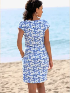 Robe en jersey encolure ronde