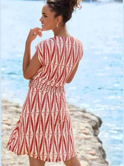 Robe en jersey encolure ronde dégagée