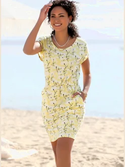 Robe en jersey encolure ronde