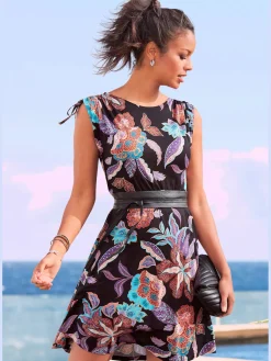 Robe en jersey encolure ronde