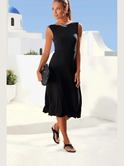 Robe en jersey encolure ronde